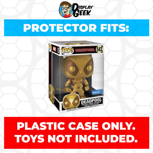 Pop Protector for 10 inch Deadpool Two Swords Gold #543 Jumbo Funko Pop
