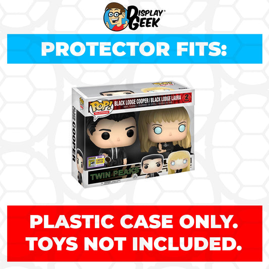 Pop Protector for 2 Pack Black Lodge Cooper & Laura SDCC Funko Pop
