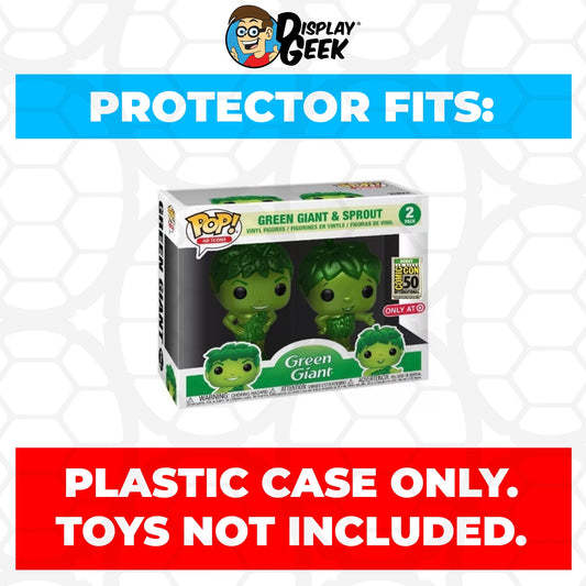Pop Protector for 2 Pack Green Giant & Sprout Metallic Funko Pop