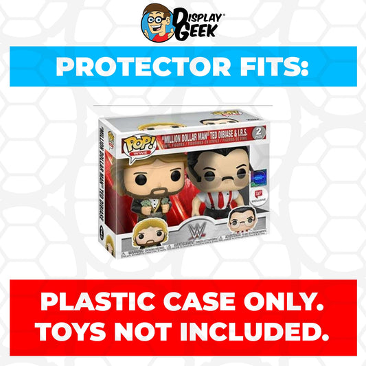 Pop Protector for 2 Pack Million Dollar Man Ted DiBiase & I.R.S. Funko Pop