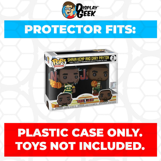 Pop Protector for 2 Pack NBA Jam 8-Bit Shawn Kemp and Gary Payton Funko Pop