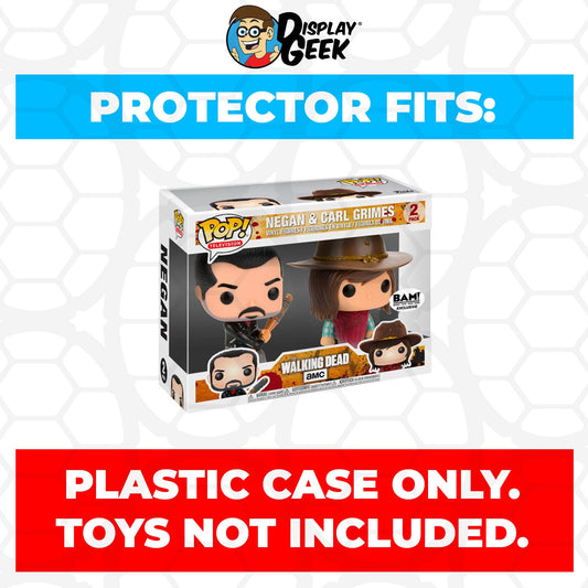 Pop Protector for 2 Pack Negan & Carl Grimes Funko Pop