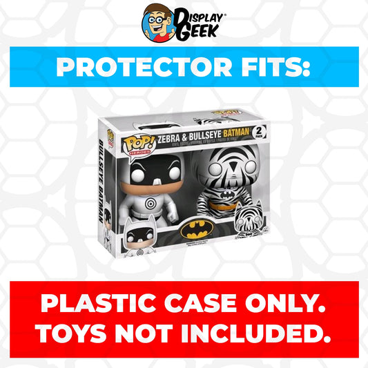 Pop Protector for 2 Pack Zebra & Bullseye Batman Funko Pop
