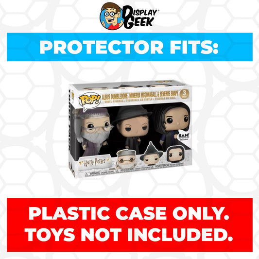Pop Protector for 3 Pack Albus Dumbledore, Minerva McGonagall & Snape Funko Pop