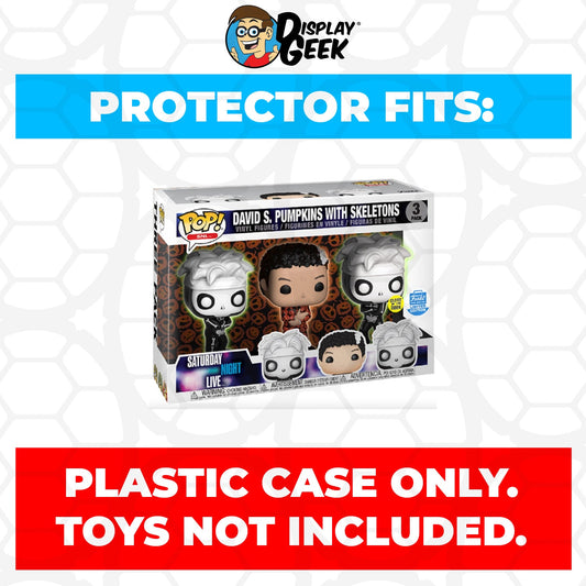 Pop Protector for 3 Pack SNL David S. Pumpkins with Skeletons Glow Funko Pop