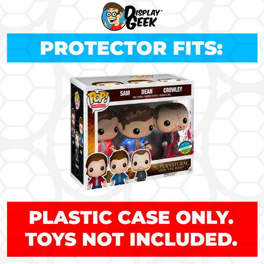 Pop Protector for 3 Pack Supernatural Sam, Dean & Crowley Bloody NYCC Funko Pop