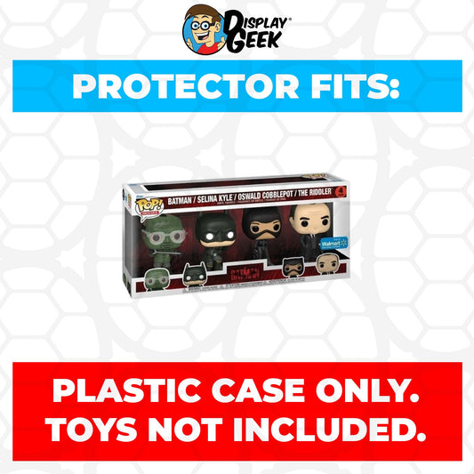 Pop Protector for 4 Pack The Batman, Selina, Oswald & Riddler Funko Pop