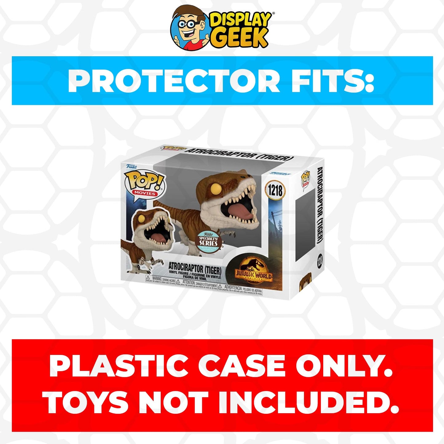 Pop Protector for 4 inch Funko Pop Jurassic World - Atrociraptor Ghost #1219