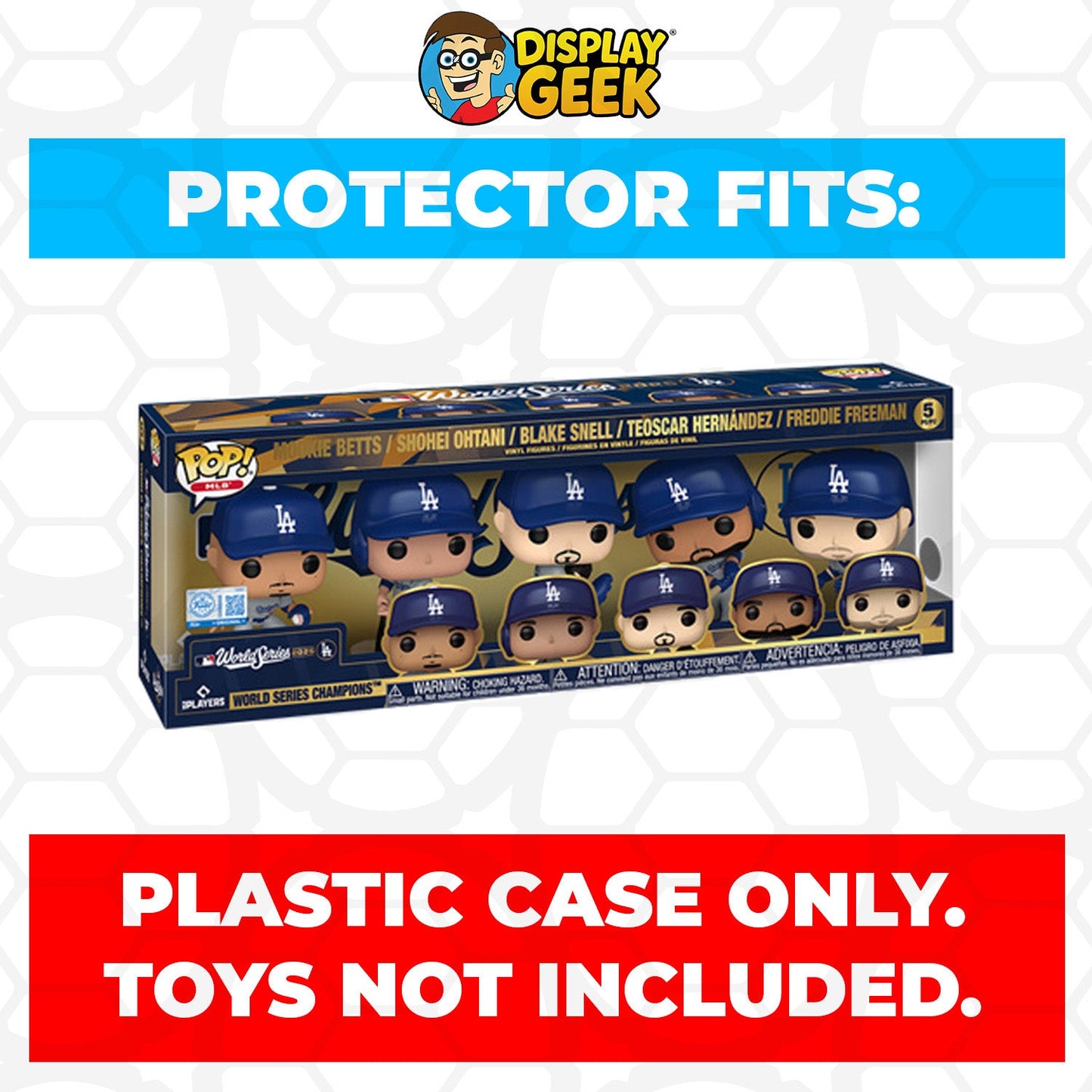 Pop Protector for Funko Pop 5 Pack Los Angeles Dodgers 2024 World Series Champions Box