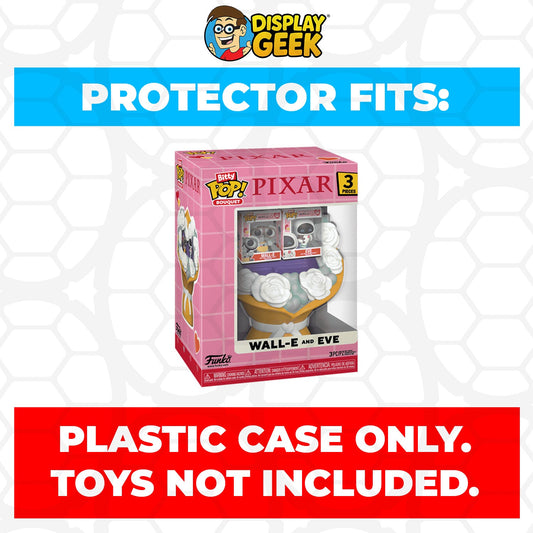Pop Protector for Funko Bitty Pop Bouquet Wall-E and Eve Valentine