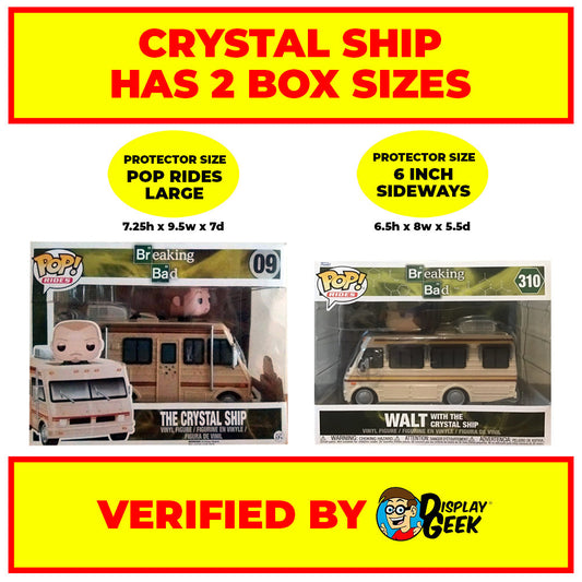 Pop Protector for Funko Pop Rides Walt with the Crystal Ship #310 Box
