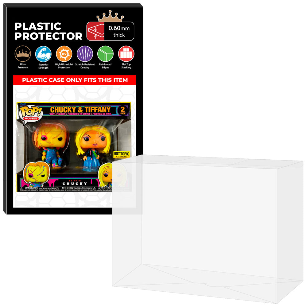 Pop Protector for 2 Pack Chucky & Tiffany Blacklight Funko Pop