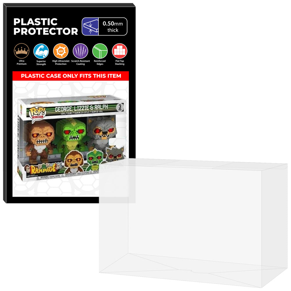 Pop Protector for 3 Pack Rampage George, Lizzie & Ralph 8-Bit Funko Pop