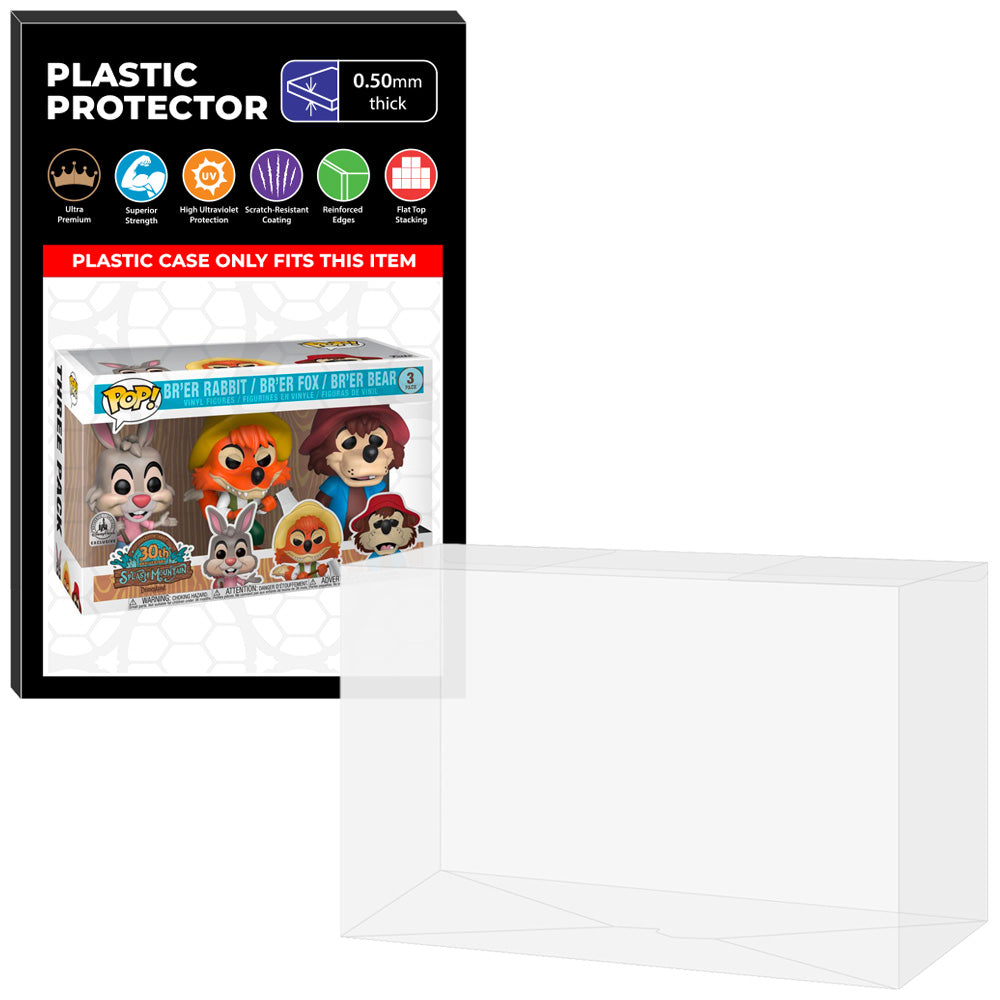 Pop Protector for 3 Pack Br'er Rabbit, Br'er Fox & Br'er Bear Funko Pop