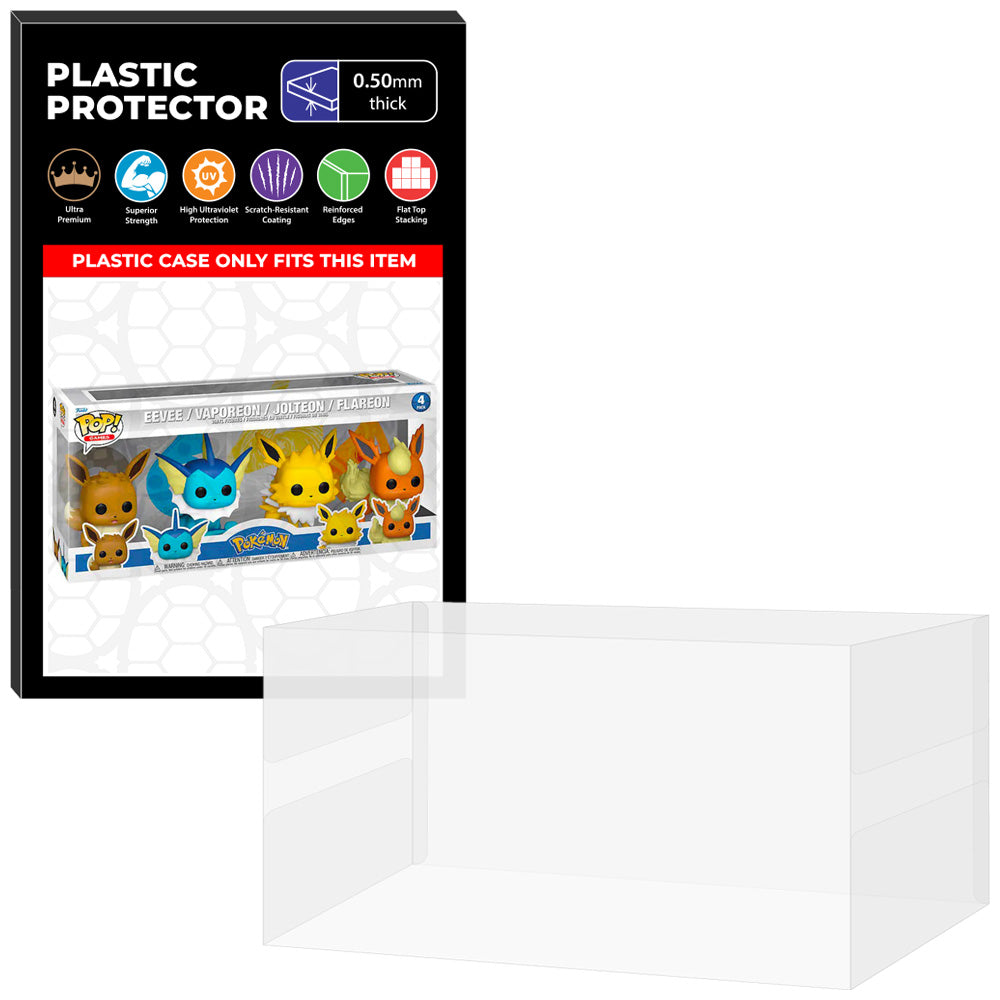 Pop Protector for 4 Pack Pokemon Eevee, Vaporeon, Jolteon & Flareon Funko Pop