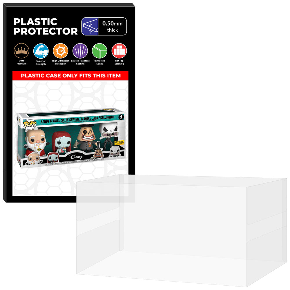 Pop Protector for 4 Pack Sandy Claws, Sally Sewing, Mayor & Jack Funko Pop