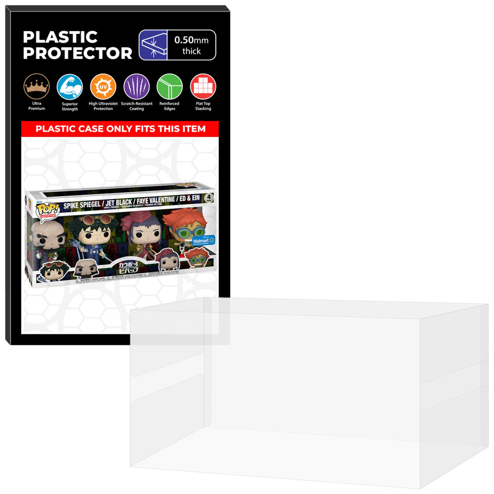 Pop Protector for 4 Pack Cowboy Bebop Spike, Jet, Faye, Ed & Ein Funko Pop
