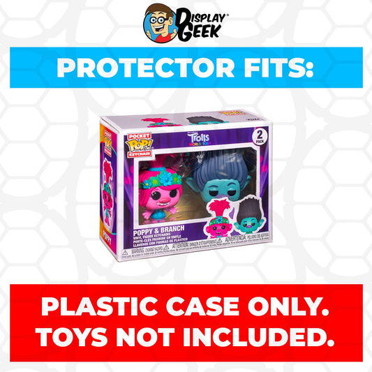 Pop Protector for Trolls Poppy & Branch Funko 2 Pack Pocket Pop Keychains