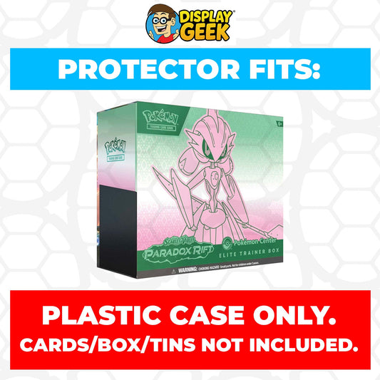 Plastic Protector for Pokemon TCG 2023 Scarlet & Violet Paradox Rift Iron Valiant Pokemon Center ETB Elite Trainer Box