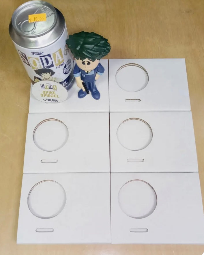 Soda INSERTS ONLY Matte White MK Kubbie Funko Soda Display Case (FREE Shipping)