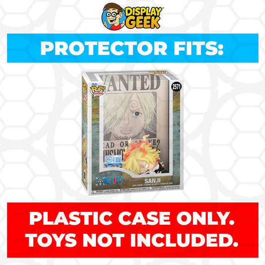 Pop Protector for Funko Pop Covers One Piece Wanted Poster Sanji #2571 Box
