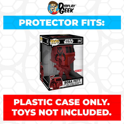 Pop Protector for 10 inch Boba Fett Futura Red #297 Jumbo Funko Pop