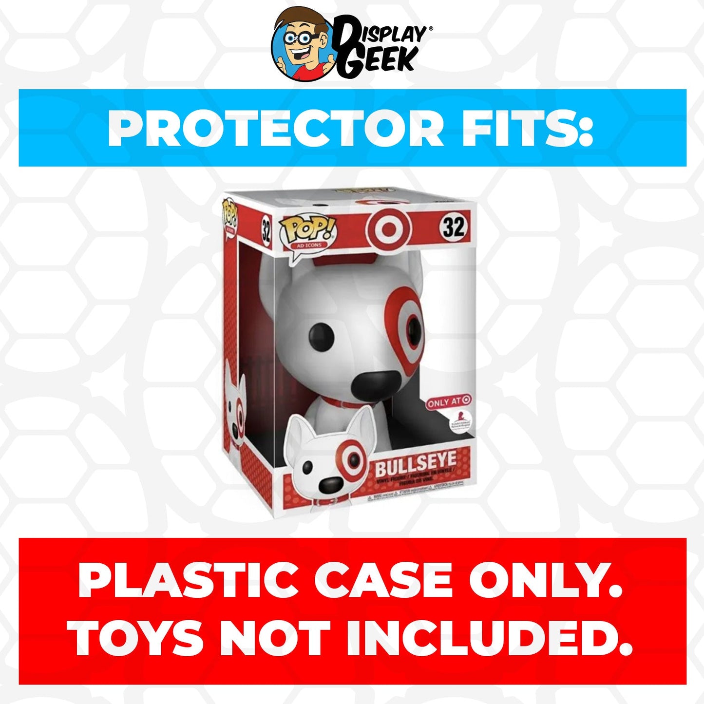 Pop Protector for 10 inch Bullseye Target #32 Jumbo Funko Pop