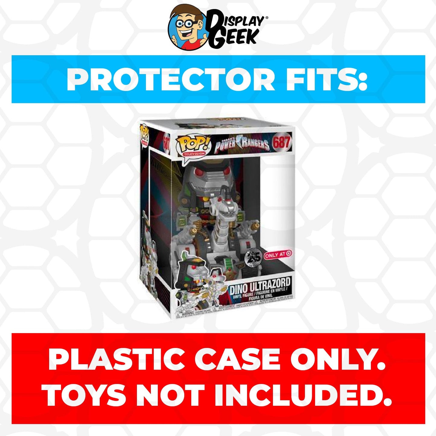 Pop Protector for 10 inch Dino Ultrazord #687 Jumbo Funko Pop