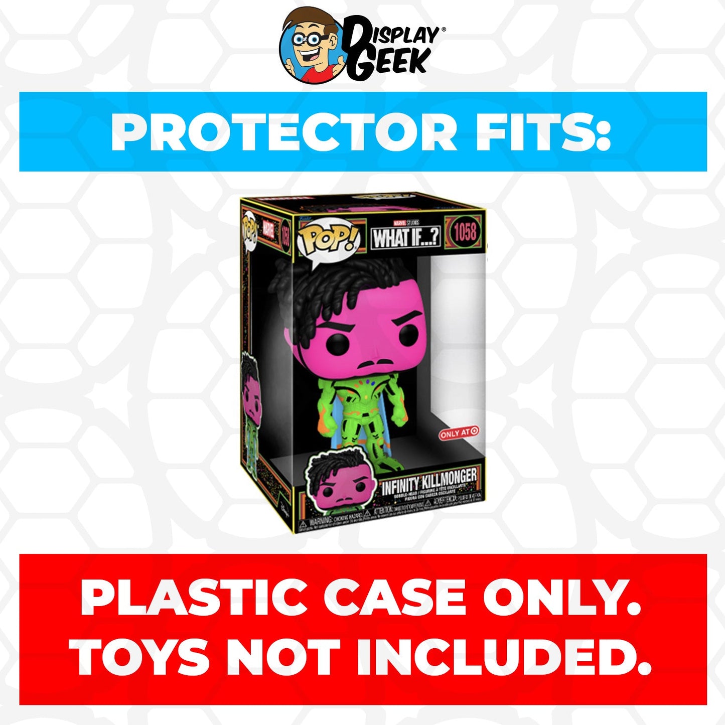 Pop Protector for 10 inch Infinity Killmonger Blacklight #1058 Jumbo Funko Pop
