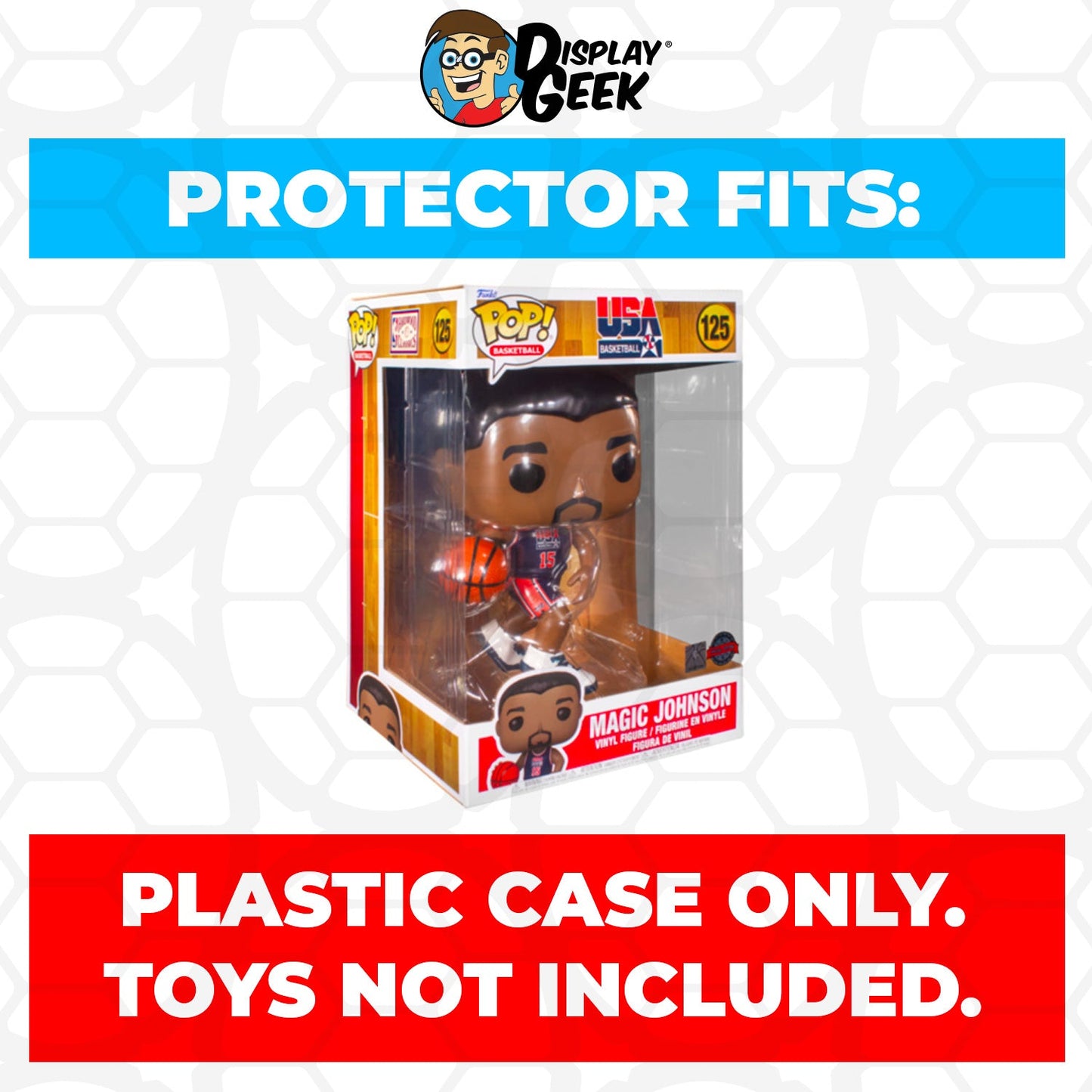Pop Protector for 10 inch Magic Johnson Team USA #125 Jumbo Funko Pop