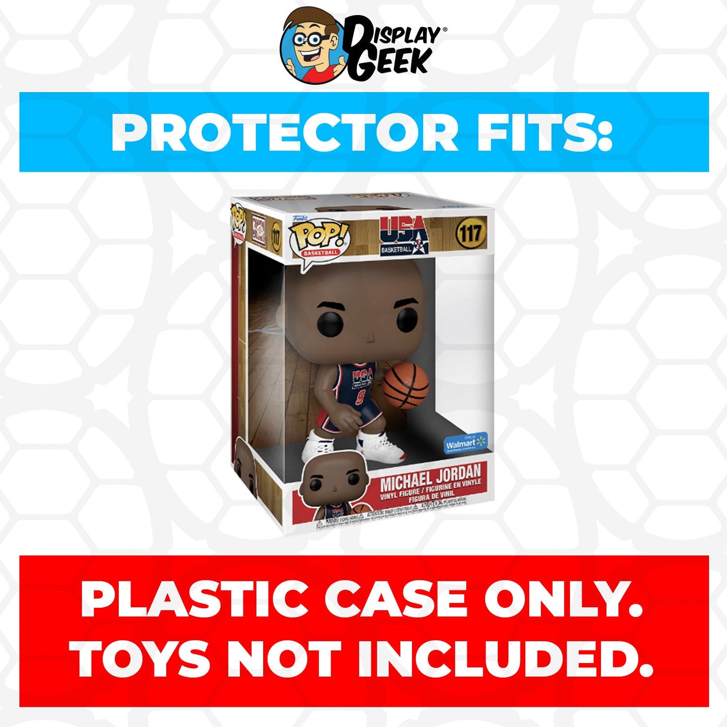 Pop Protector for 10 inch Michael Jordan Team USA #117 Jumbo Funko Pop
