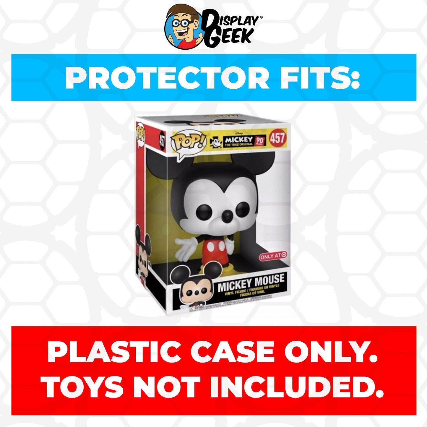 Pop Protector for 10 inch Mickey Mouse Classic Color #457 Jumbo Funko Pop