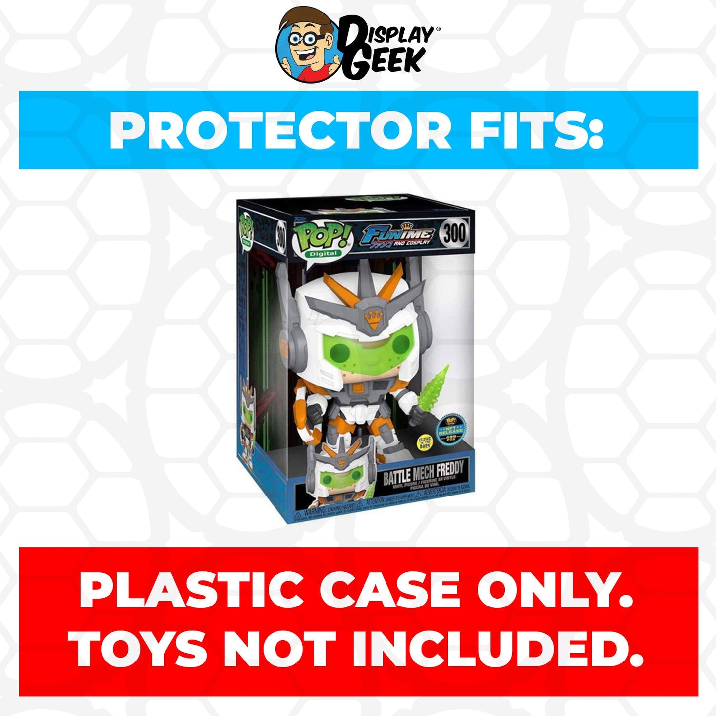 Pop Protector for 10 inch NFT Battle Mech Freddy #300 Jumbo Funko Pop
