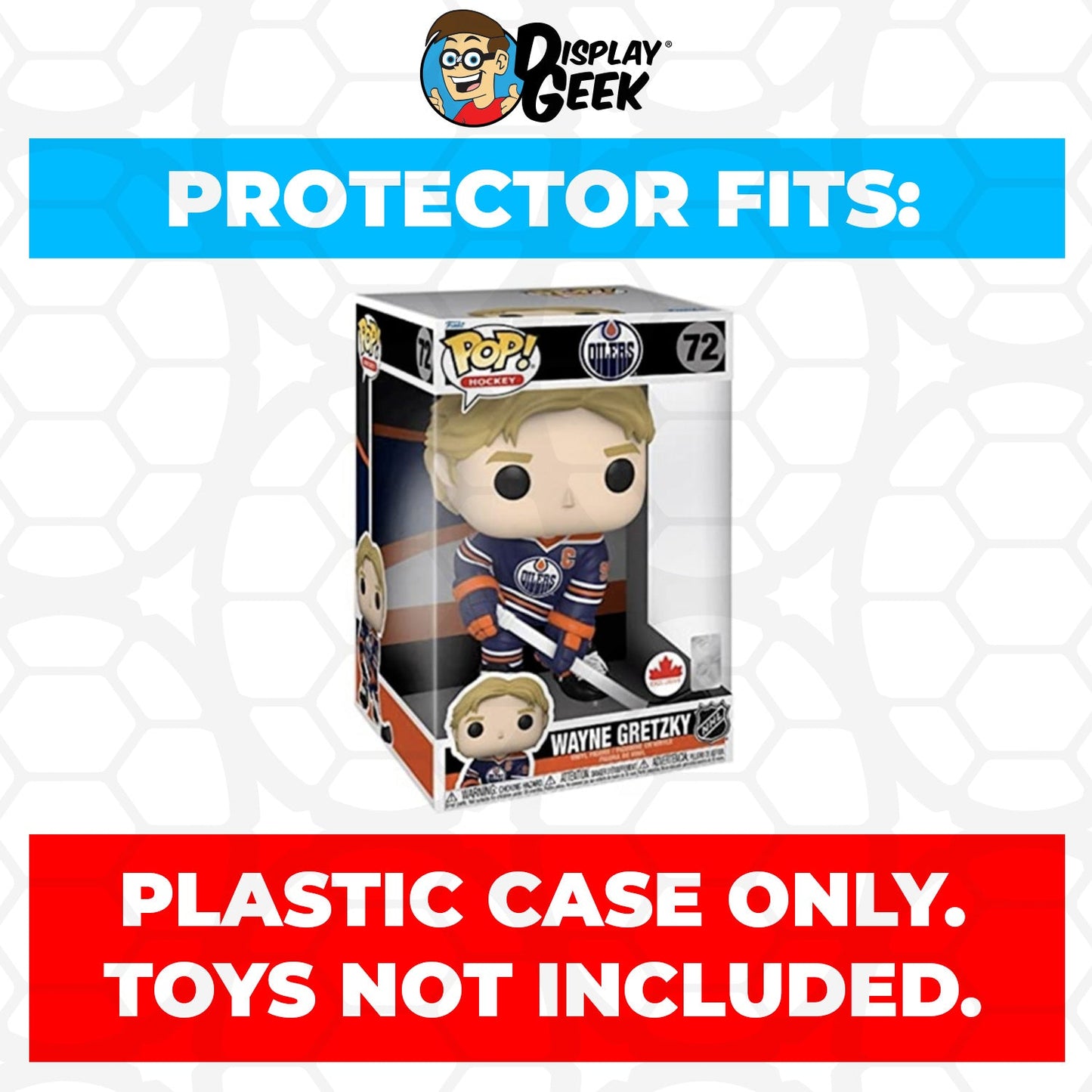 Pop Protector for 10 inch Wayne Gretzky #72 Jumbo Funko Pop