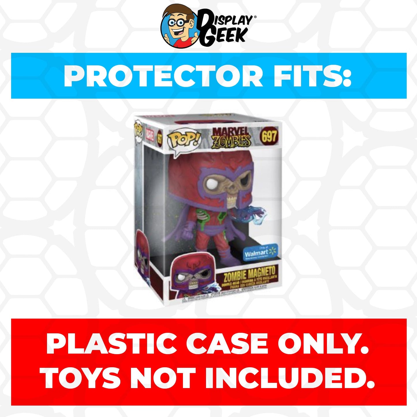Pop Protector for 10 inch Zombie Magneto #697 Jumbo Funko Pop