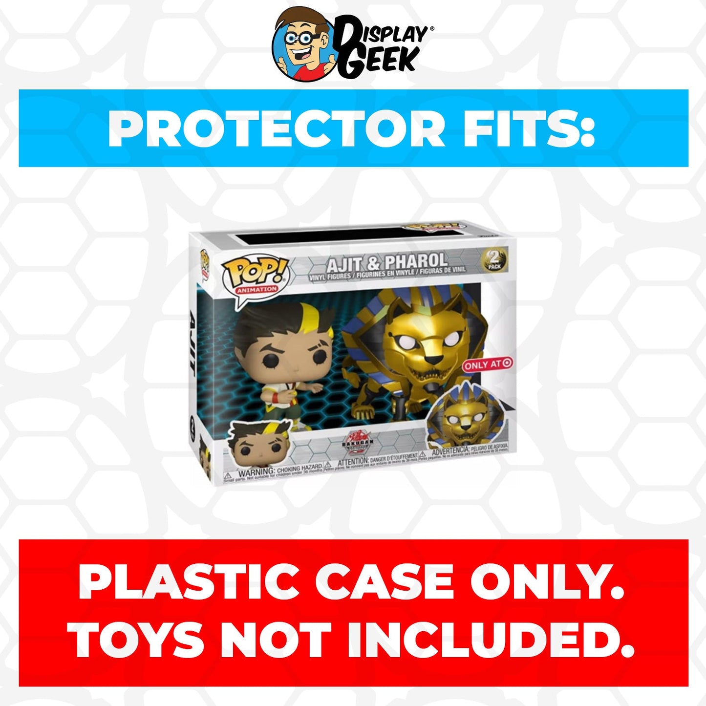 Pop Protector for 2 Pack Ajit & Pharol Funko Pop