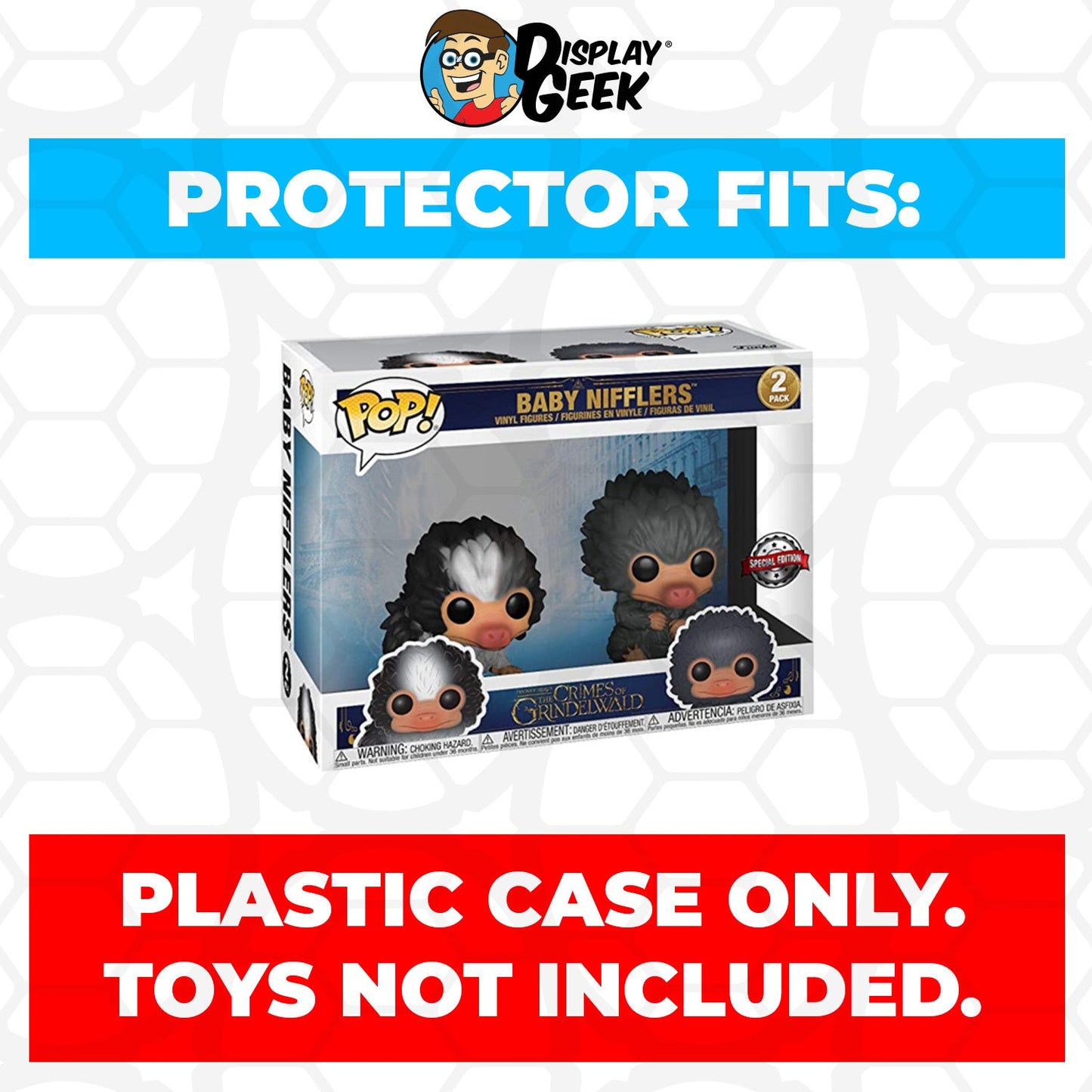 Pop Protector for 2 Pack Baby Nifflers Black & Gray Funko Pop