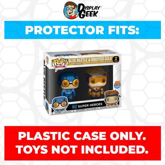 Pop Protector for 2 Pack Blue Beetle & Booster Gold Funko Pop