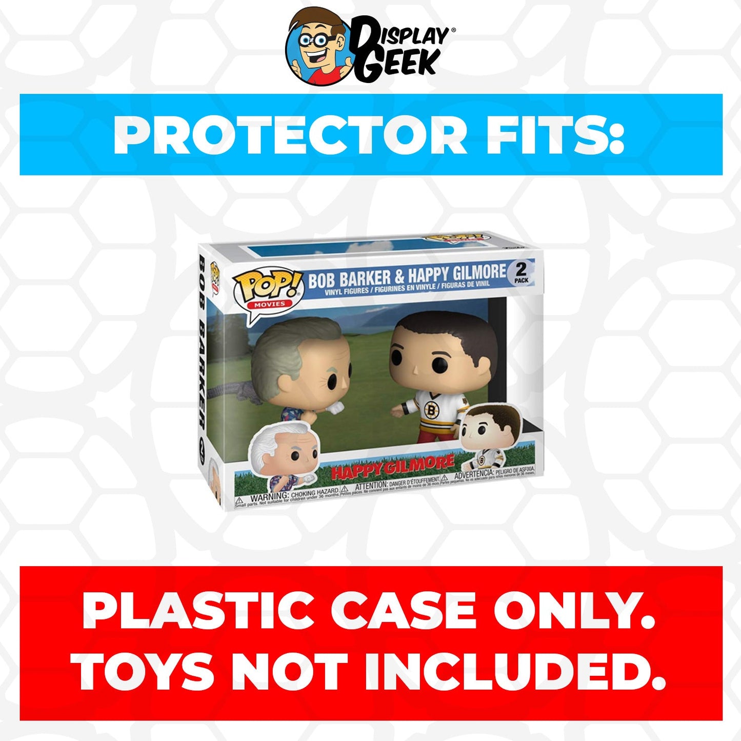Pop Protector for 2 Pack Bob Barker & Happy Gilmore Funko Pop