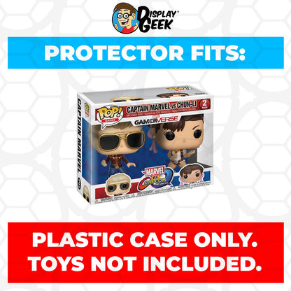 Pop Protector for 2 Pack Captain Marvel vs Chun-Li Funko Pop