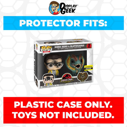 Pop Protector for 2 Pack Jurassic Park Dennis Nedry & Dilophosaurus Funko Pop