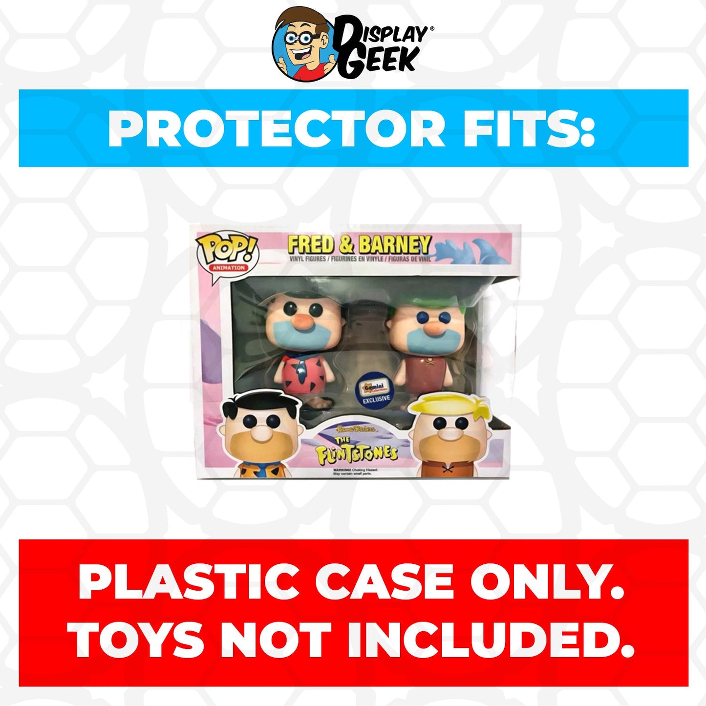 Pop Protector for 2 Pack Fred & Barney Black & Green Hair Funko Pop