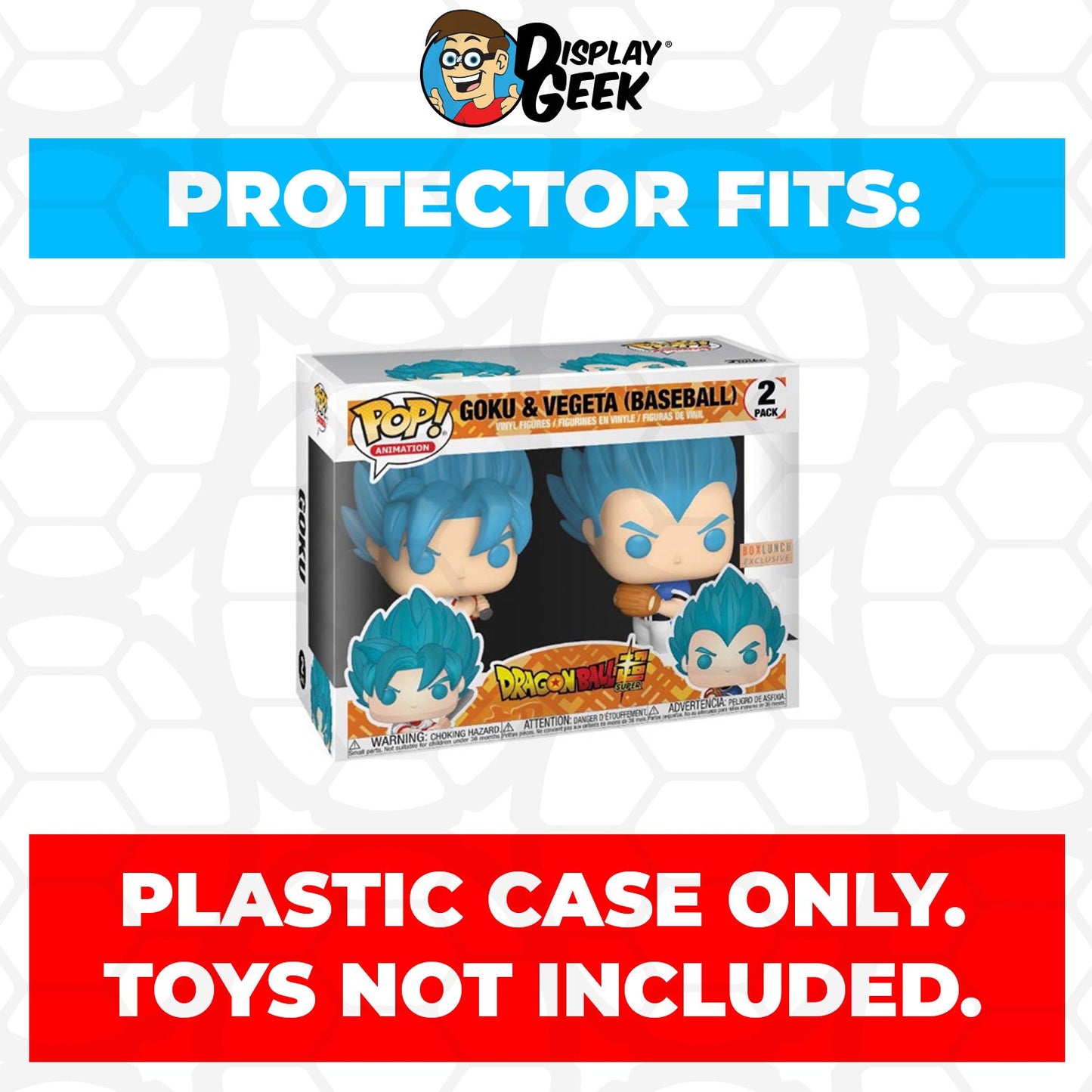 Pop Protector for 2 Pack Goku & Vegeta Baseball Funko Pop
