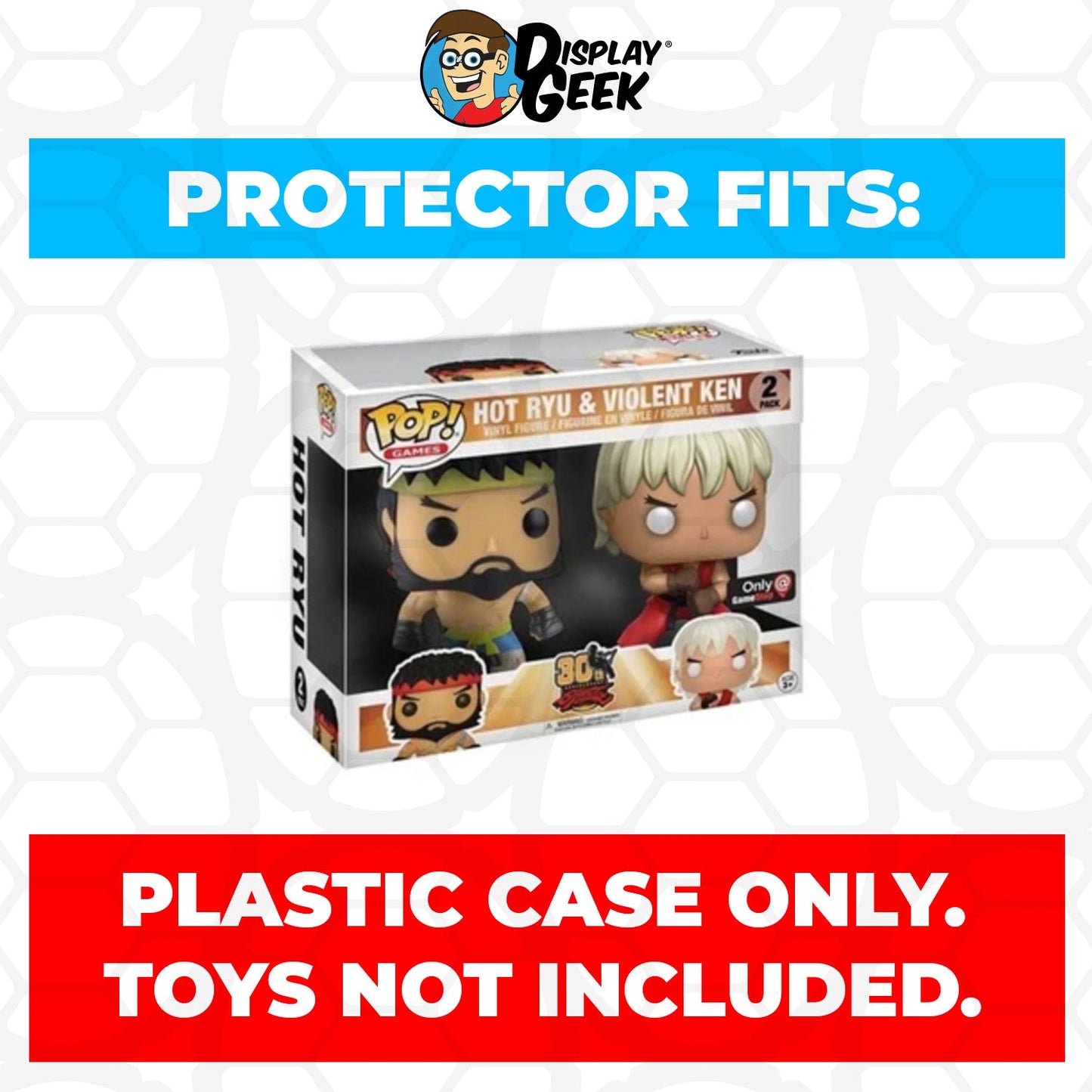 Pop Protector for 2 Pack Hot Ryu & Violent Ken Funko Pop