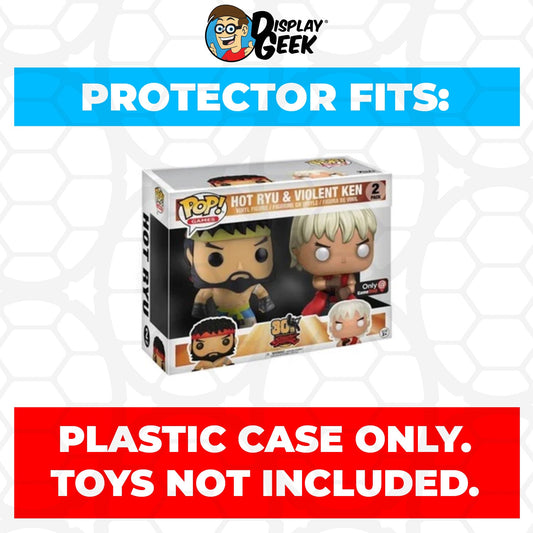 Pop Protector for 2 Pack Hot Ryu & Violent Ken Funko Pop