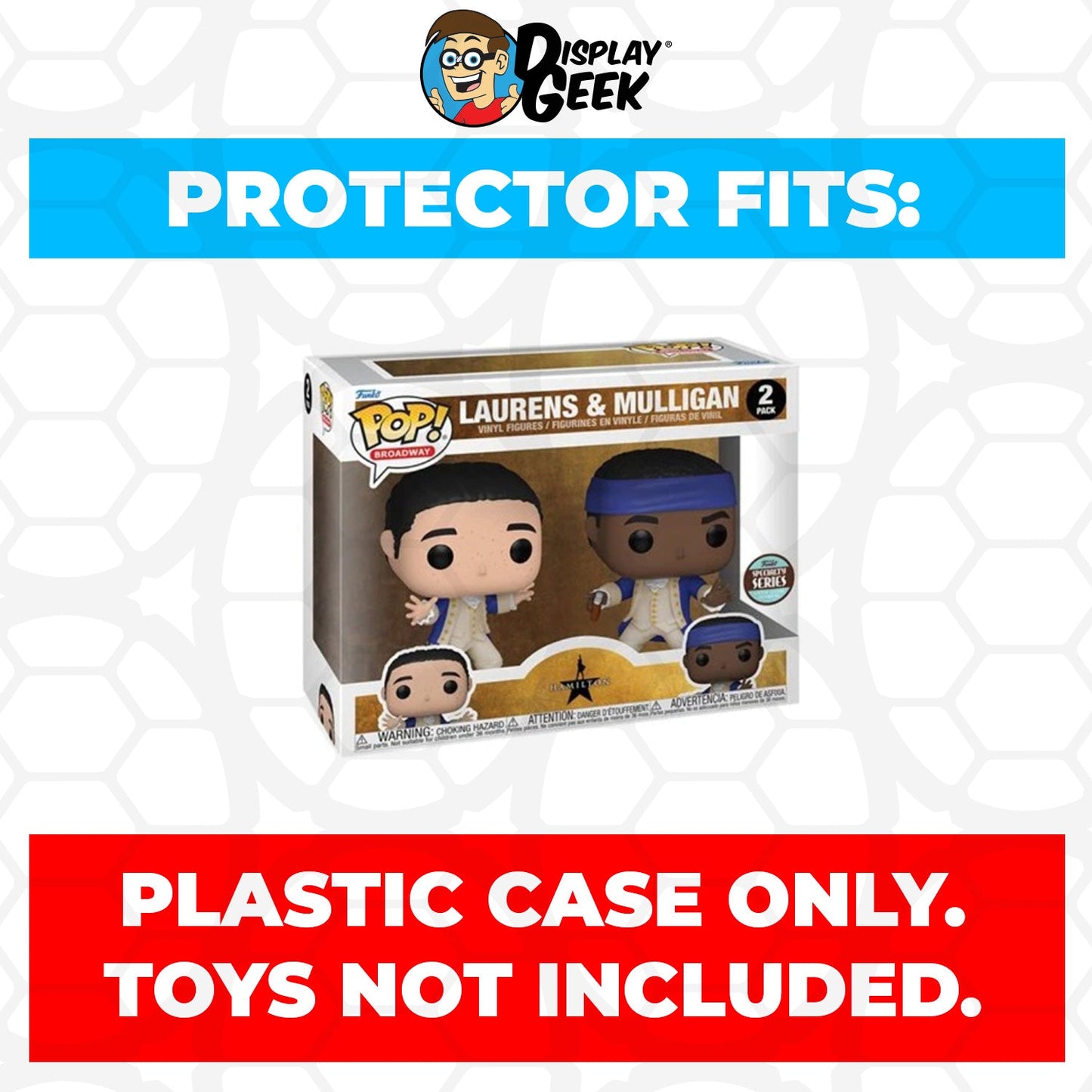 Pop Protector for 2 Pack Hamilton Laurens & Mulligan Funko Pop