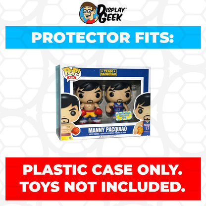 Pop Protector for 2 Pack Manny Pacquiao Boxer & Coach/Player Funko Pop