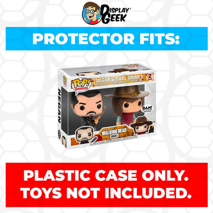 Pop Protector for 2 Pack Negan & Carl Grimes Funko Pop
