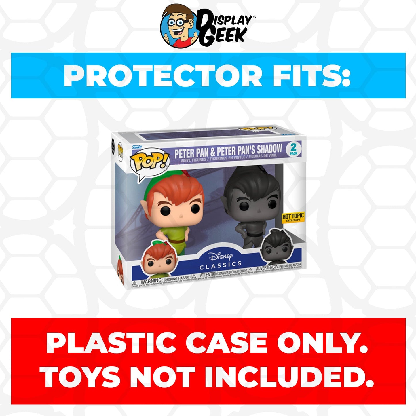 Pop Protector for 2 Pack Peter Pan & Peter Pan's Shadow Funko Pop