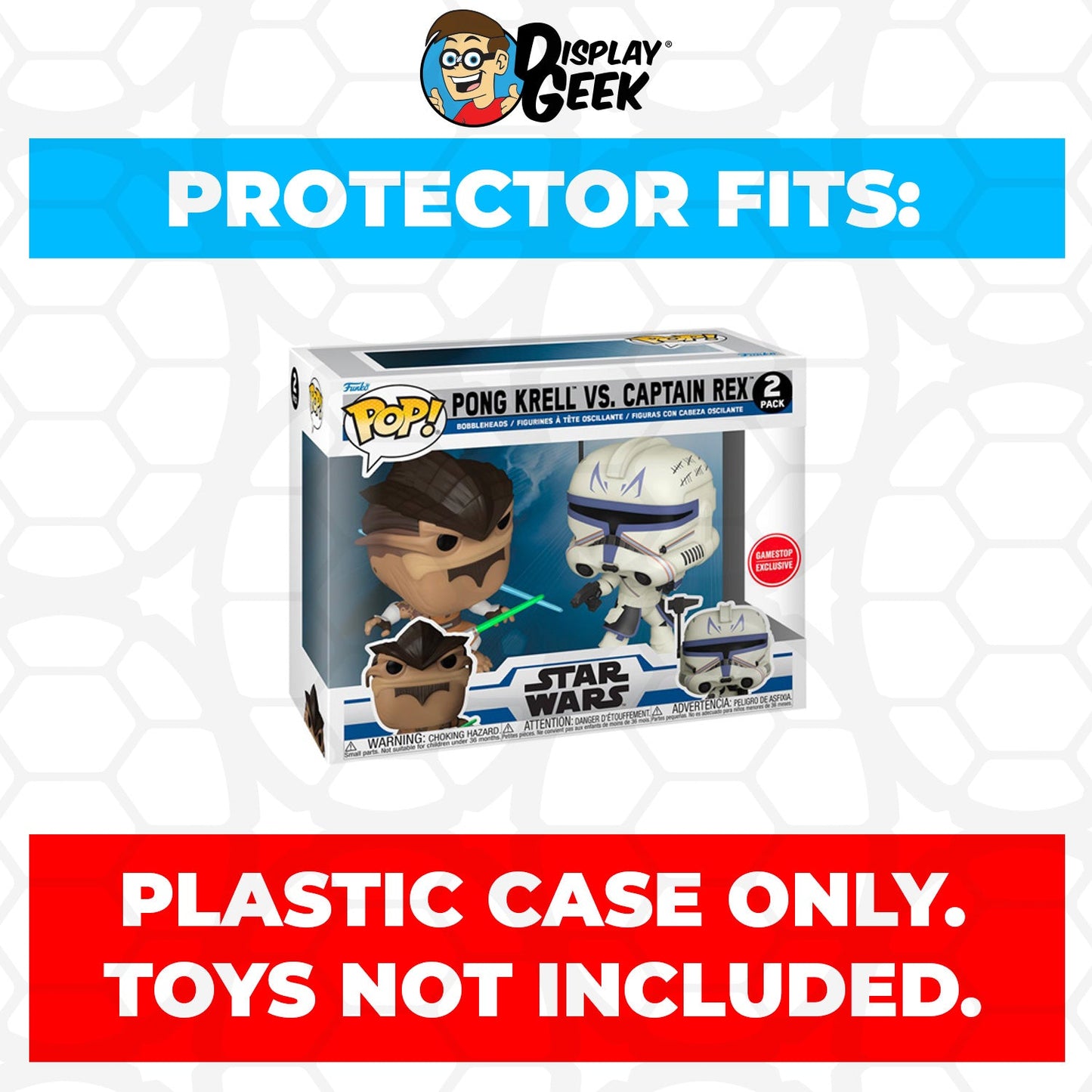 Pop Protector for 2 Pack Pong Krell vs Captain Rex Funko Pop